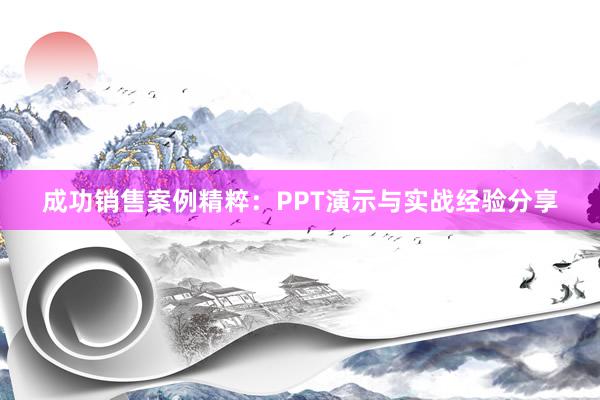 成功销售案例精粹：PPT演示与实战经验分享